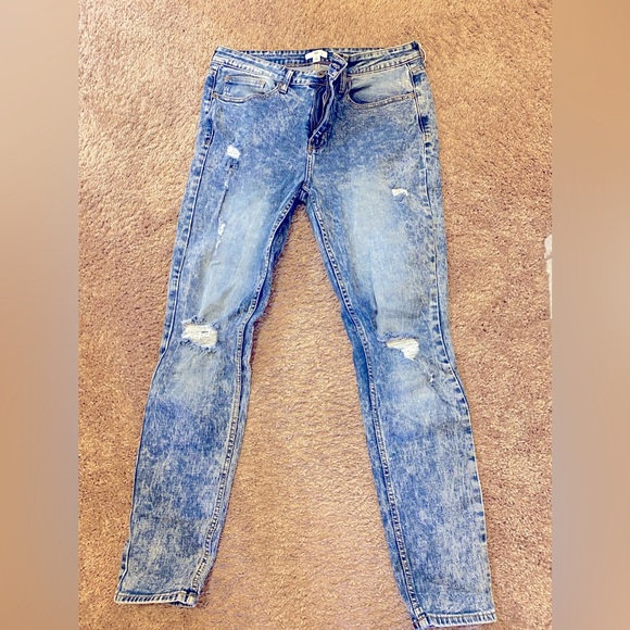 BP (BE RESPONSIBLE) MEN’s DISTRESSED STRAIGHT LEG DENIM BLUE JEANS - Picture 7 of 11